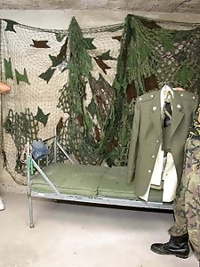 The old soldier dreams of a young brunette sucking his cock