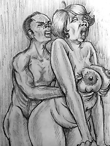 Libidinous older housewife posing naked