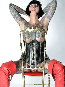 Old dame is covered with jizz