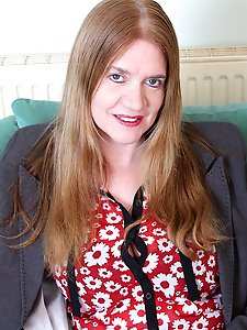 This naughty british housewife is getting ready for something