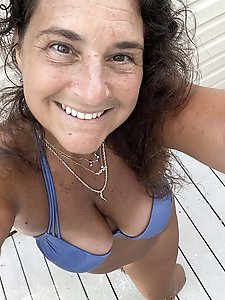 Sunning in Sexy Purple Bikini