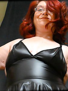 Black andquot;Wet Lookandquot; Mini Dress