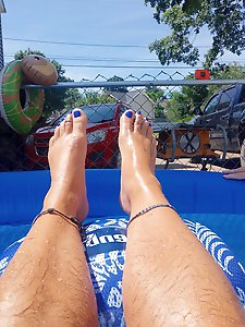 Displaying our toes for view