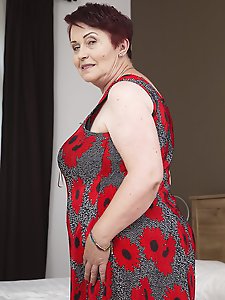 This naughty hairy granny gets it in pov style