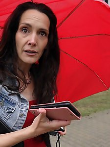 The skinny Austrian woman of a certain age, Mia Moon, goes through the casting process with a German scout.