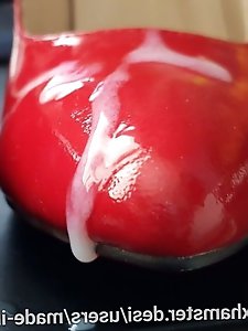 A village woman gets intimate with a vendor of bras.